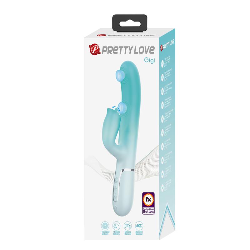 PRETTYLOVE - GIGI VIBRADOR CON THUMPING Y LICKING