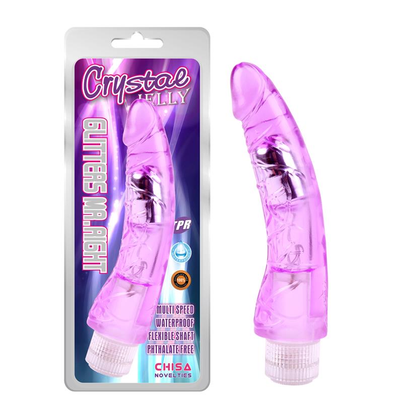 CHISA - GLITTERS MR.RIGHT VIBRADOR PURPURA