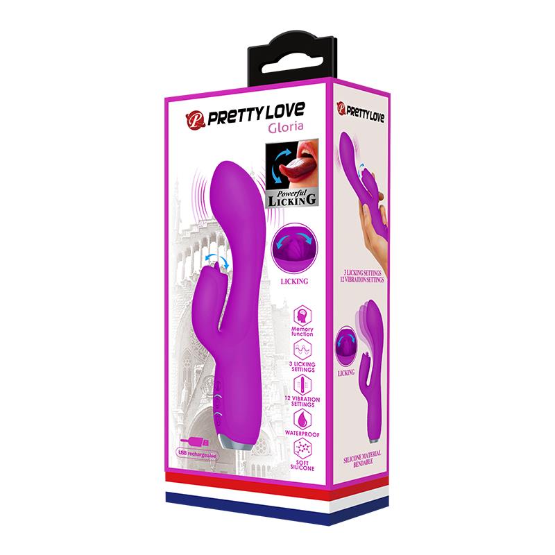 PRETTYLOVE - GLORIA VIBRADOR CON LENGUA USB