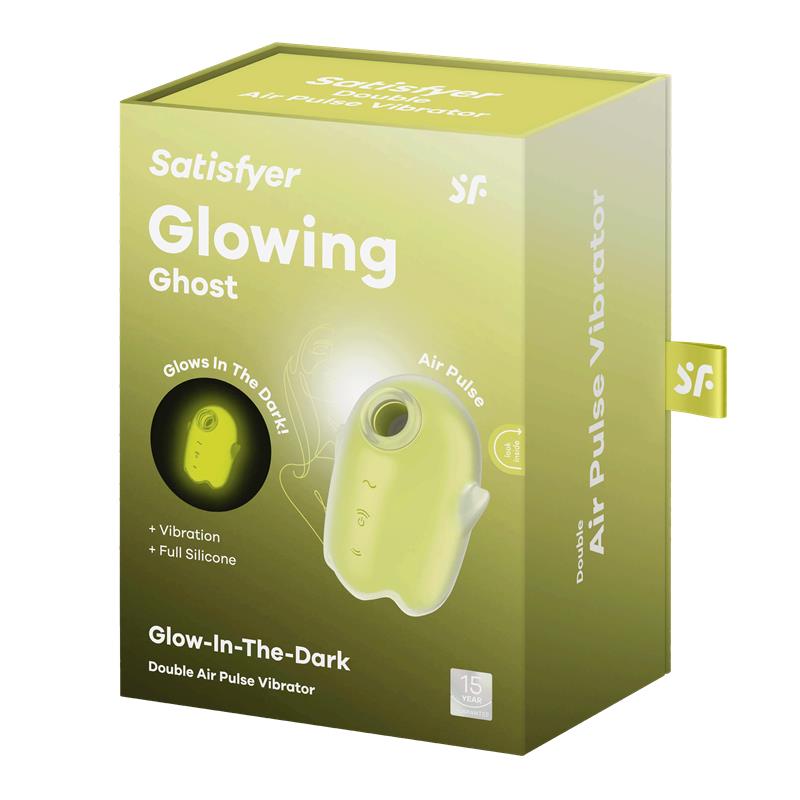 SATISFYER - GLOWING GHOST SUCCIONADOR BRILLA EN LA OSCURIDAD AMARILLO
