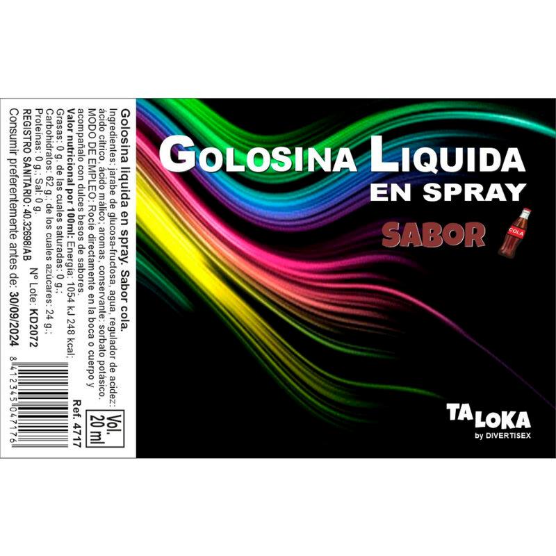 TALOKA - GOLOSINA LÍQUIDA EN SPRAY SABOR COLA 20 ML