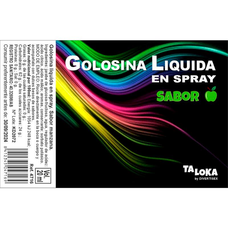 TALOKA - GOLOSINA LÍQUIDA EN SPRAY SABOR MANZANA 20 ML