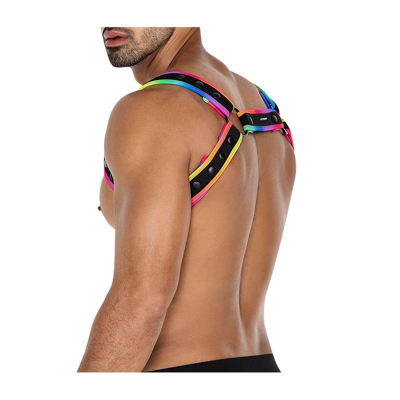 CUT4MEN - H4RNESS05 ARNÉS DE PECHO NEON MULTICOLOR TALLA ÚNICA