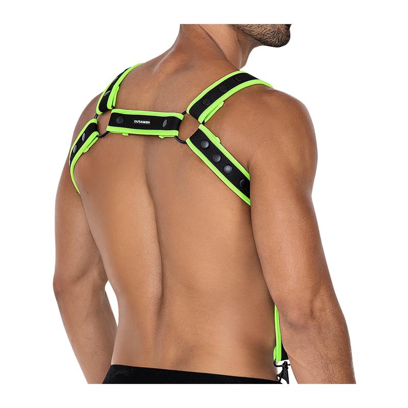 CUT4MEN - H4RNESS05 ARNÉS DE PECHO NEON VERDE TALLA ÚNICA