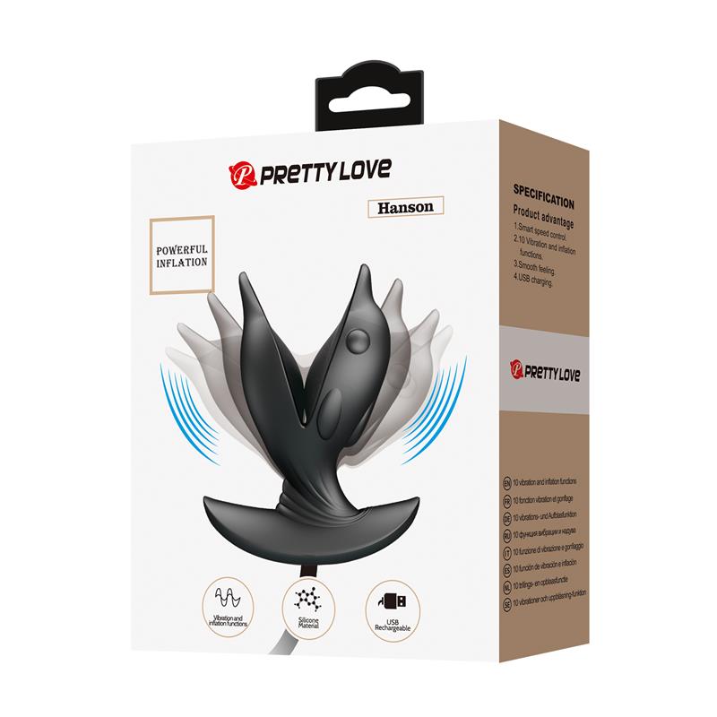 PRETTYLOVE - HANSON PLUG ANAL INFLABLE CON VIBRACIÓN