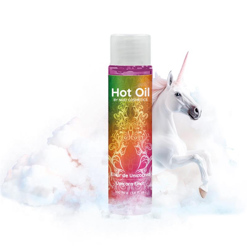 NUEI COSMETICS - HOT OIL ELIXIR UNICORNIO MASAJE EFECTO CALOR 100 ML