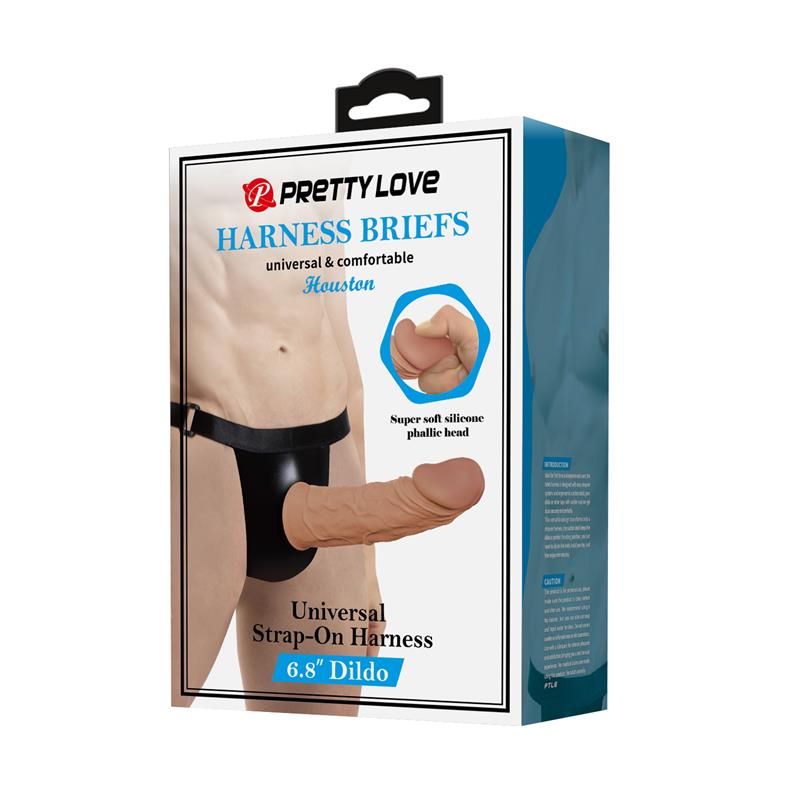 PRETTYLOVE - HOUSTON ARNÉS UNIVERSAL AJUSTABLE CON DILDO HUECO