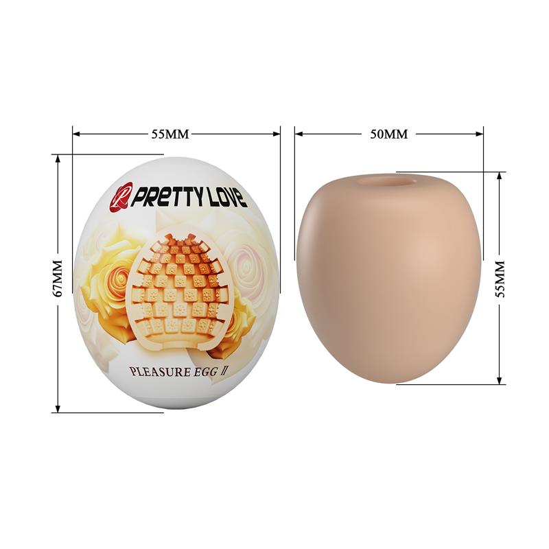 PRETTYLOVE - HUEVO MASTURBADOR PLEASURE EGG II NARANJA