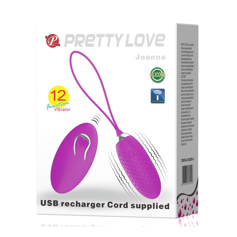 PRETTYLOVE - HUEVO VIBRADOR JOANNA USB PURPURA