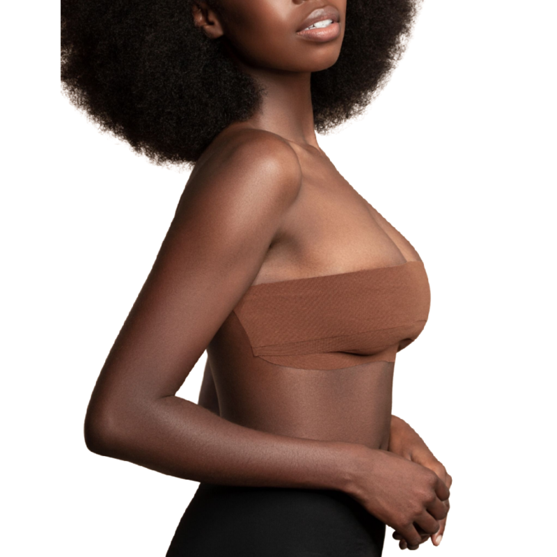 BYE-BRA - FITA DE CORPO 5 M X 6.5 CM + 3 PARES DE PROTEÇÕES DE MAMILO MARROM