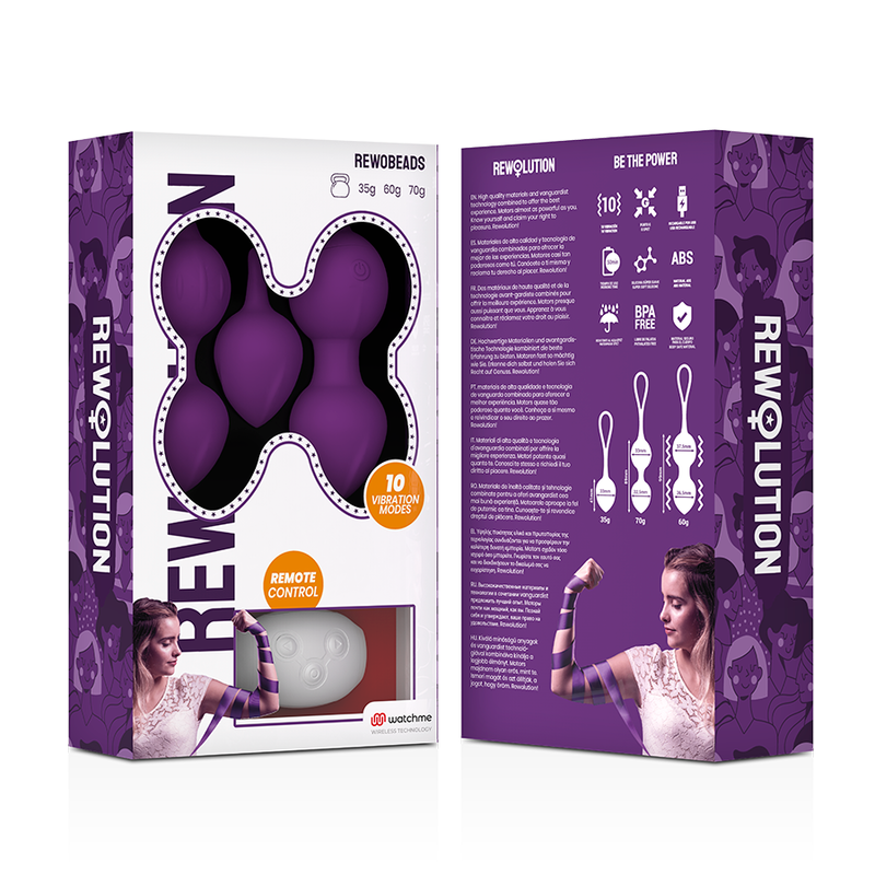 REWOLUTION - REWOBEADS REMOTE CONTROL VIBRATING BALLS WITH WATCHME TECHNOLOGY
