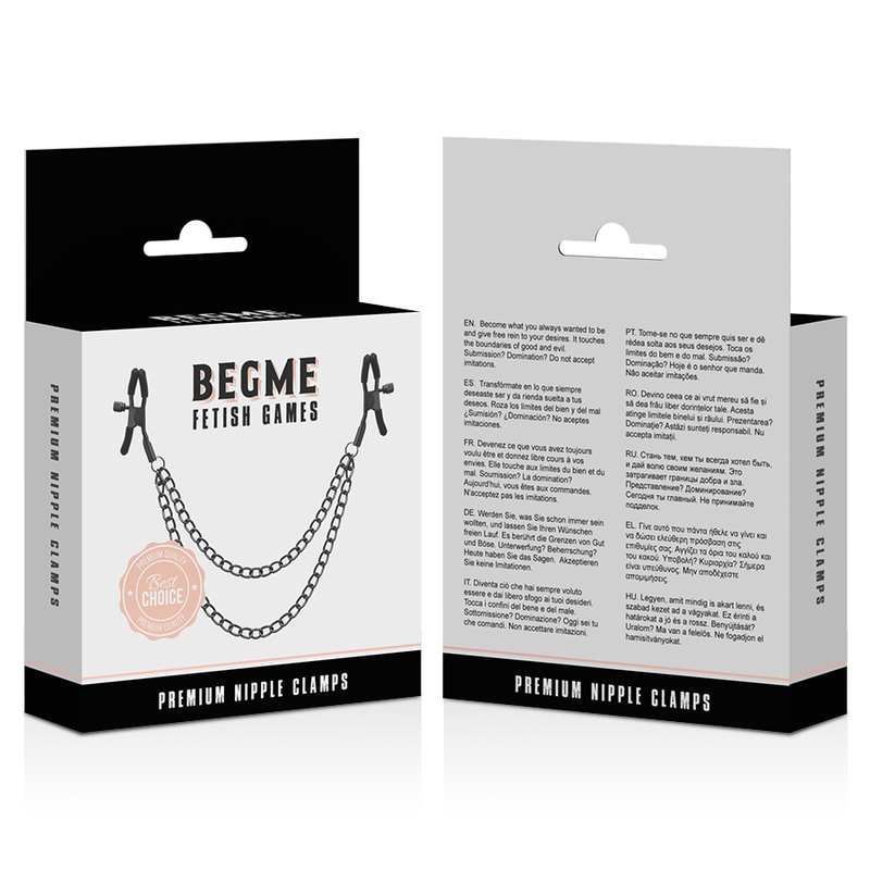 BEGME - RED EDITION PINÇAS PARA MAMILOS COM CORRENTE