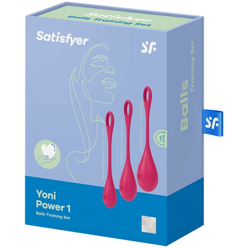 SATISFYER - YONI POWER 1 TRAINING KIT RED