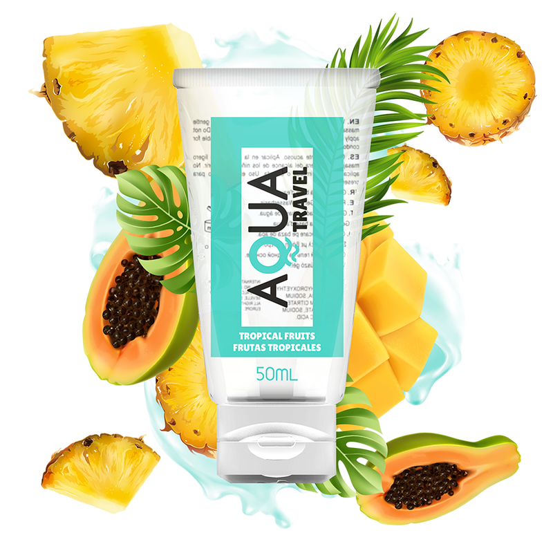 AQUA TRAVEL - WATER-BASED LUBRICANT TROPICAL FRUIT FLAVOR - 50 ML