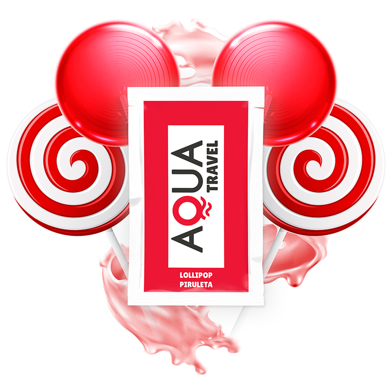 AQUA TRAVEL - LOLLIPOP FLAVORED WATER-BASED LUBRICANT 6 ML