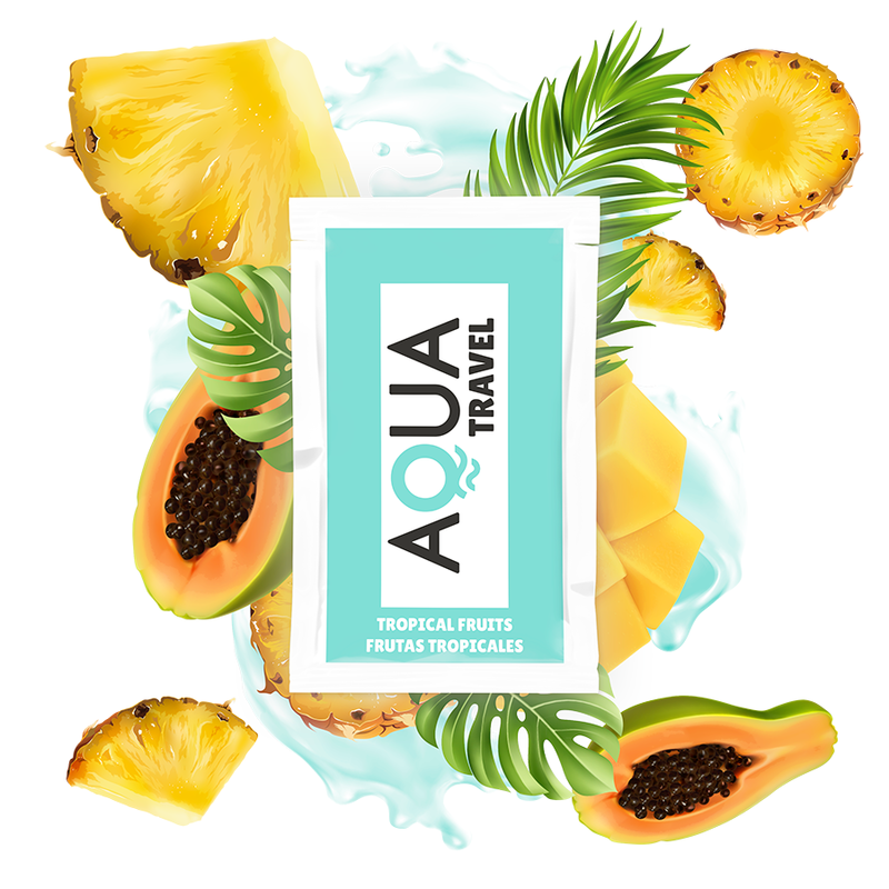 AQUA TRAVEL - WATER-BASED LUBRICANT TROPICAL FRUIT FLAVOR 6 ML