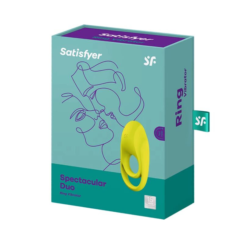 SATISFYER - SPECTACULAR DUO ANEL VIBRATÓRIO AMARELO