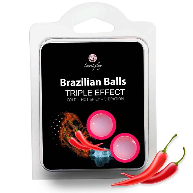 SECRETPLAY - CONJUNTO 2 BOLAS BRASILEIRAS TRIPLO EFEITO