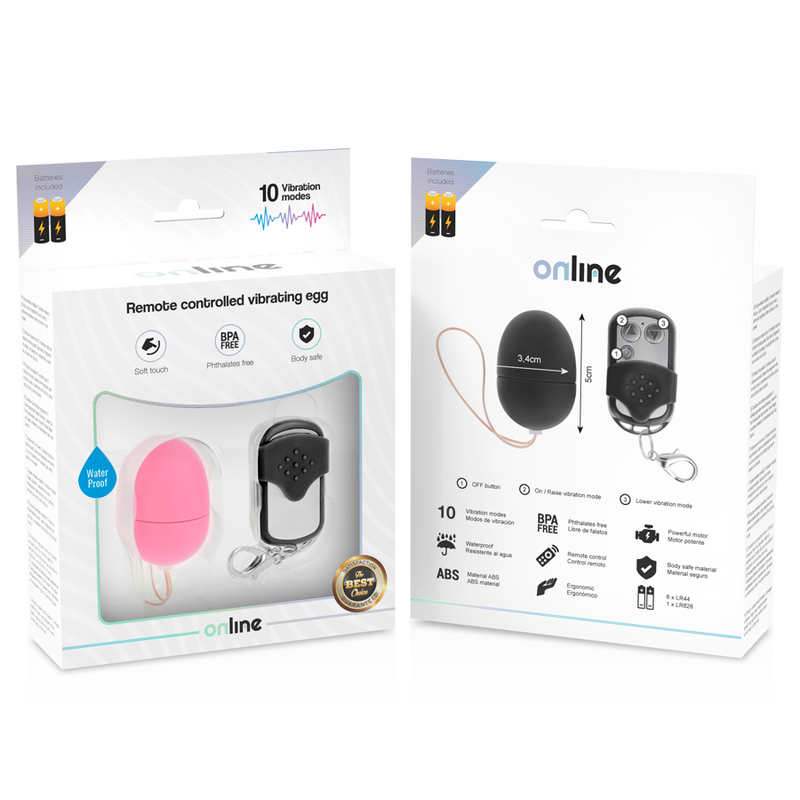ONLINE - REMOTE CONTROL VIBRATING EGG PINK