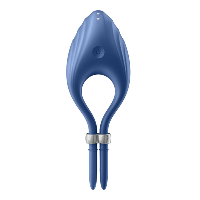 Satisfet: anell de vibrador blau duelista