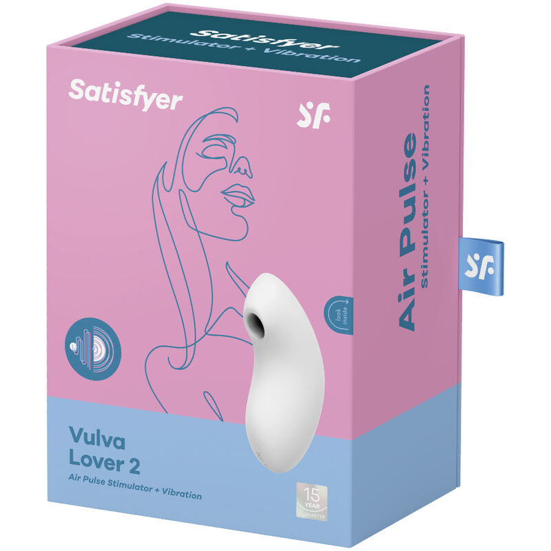 SATISFYER - VULVA LOVER 2 STIMULATOR AND VIBRATOR WHITE