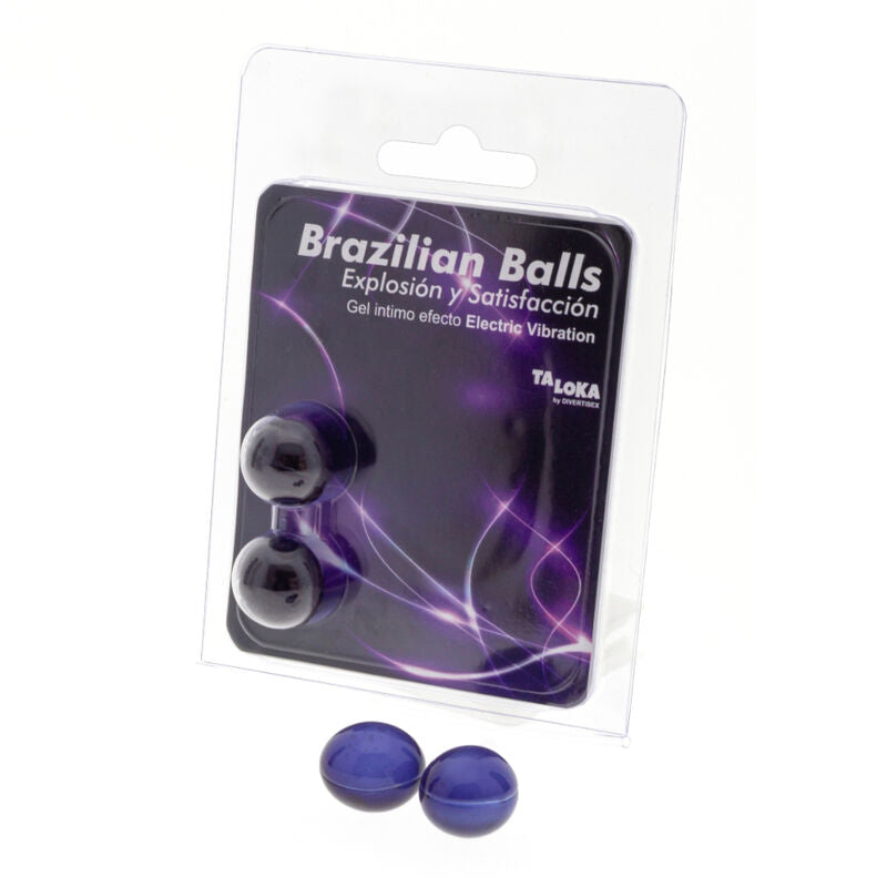 TALOKA - BOLAS BRASILEIRAS GEL EXCITANTE EFEITO VIBRAÇÃO ELÉTRICA 2 BOLAS