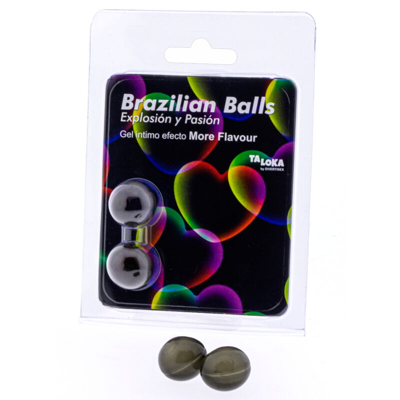 TALOKA - BOLAS BRASILEIRAS GEL EXCITANTE EFEITO MAIS SABOR 2 BOLAS