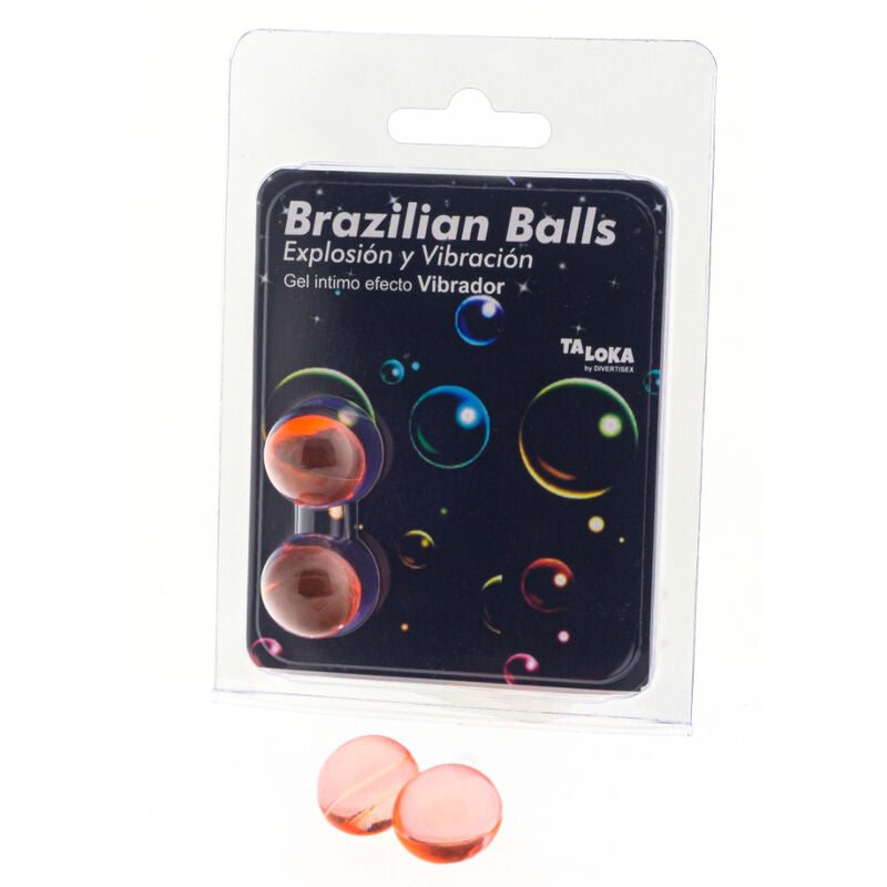 TALOKA - BRAZILIAN BALLS GEL EXCITING VIBRATION EFFECT 2 BALLS