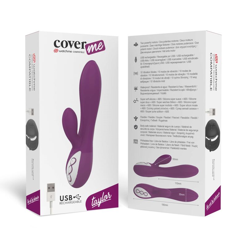 COVERME - VIBRADOR TAYLOR + COMANDO CONTROLO REMOTO WATCHME