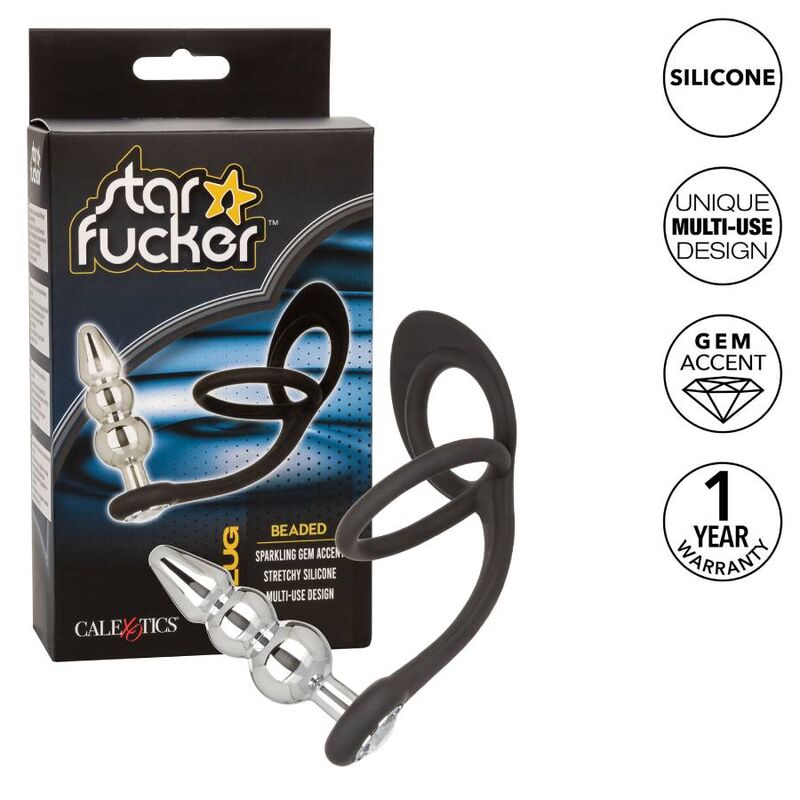 Calexotics - plugue de miçangas com o filho da puta estrela