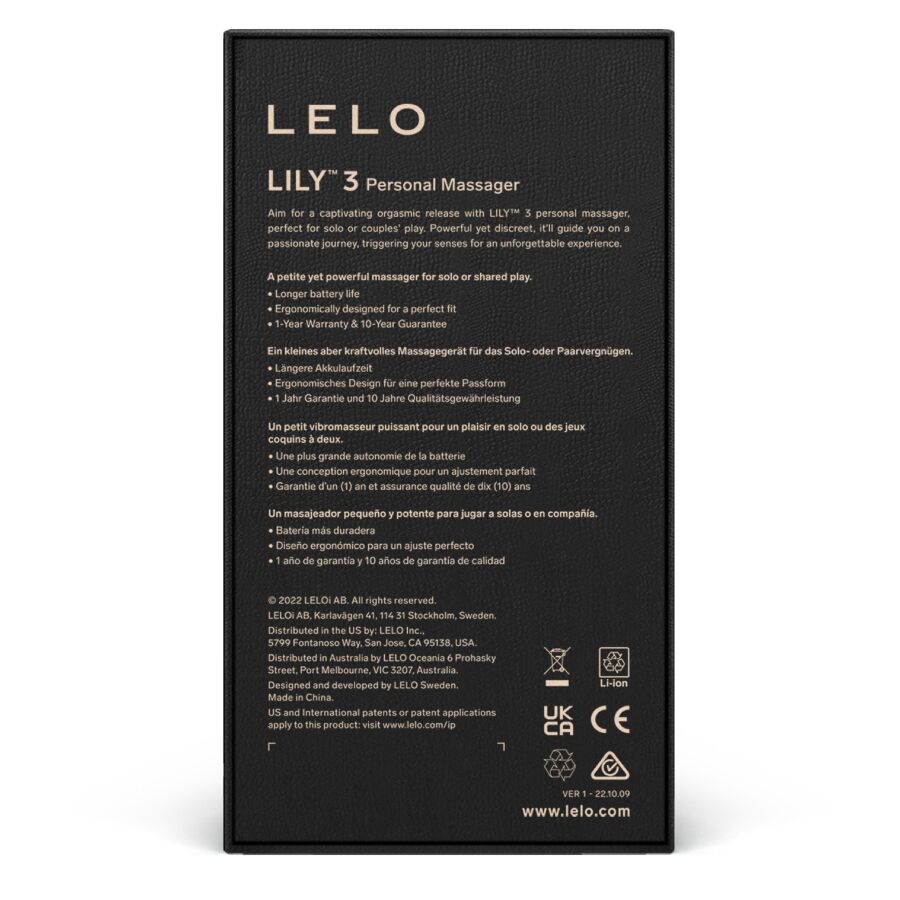 LELO - LILY 3 MASAJEADOR PERSONAL - AGUA