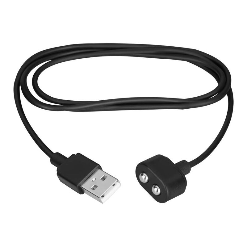 Satisfet: carregador negre de cable USB