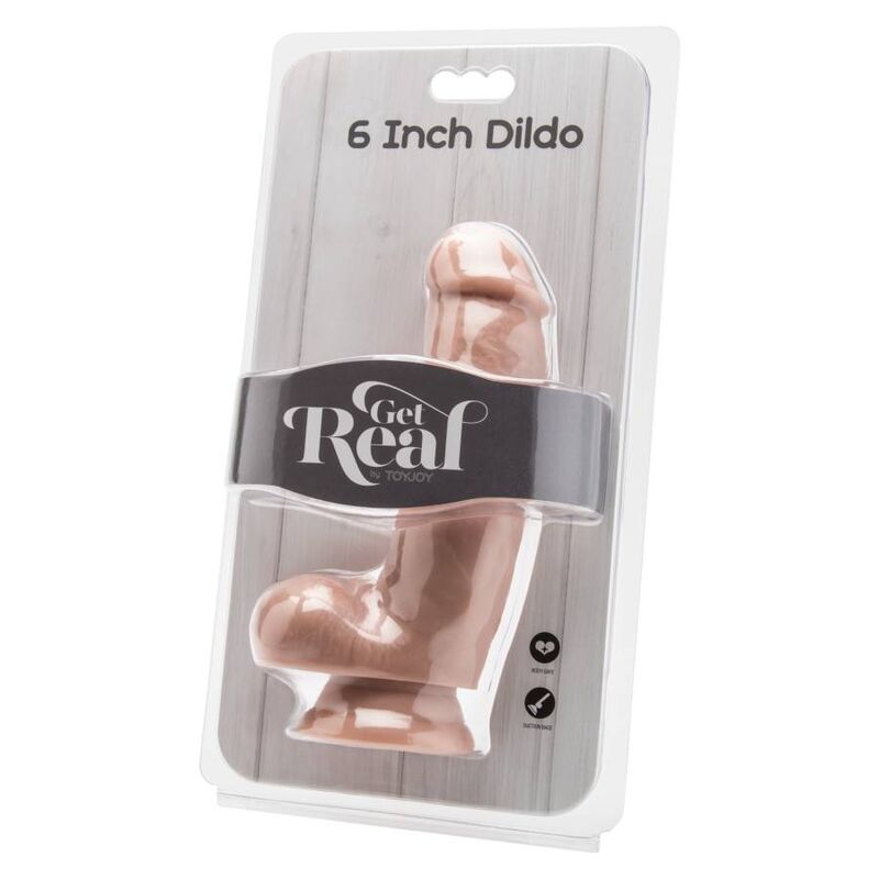 GET REAL - DILDO 12 CM CON TESTÍCULOS NATURAL
