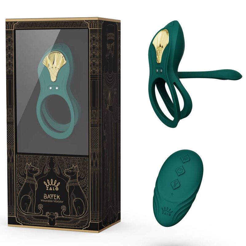 ZALO - BAYEK ANEL VIBRADOR CONTROLO REMOTO CASAL VERDE