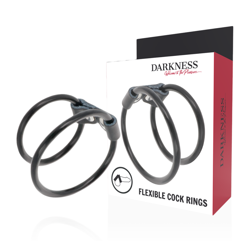 Darkness: anell flexible doble per al penis