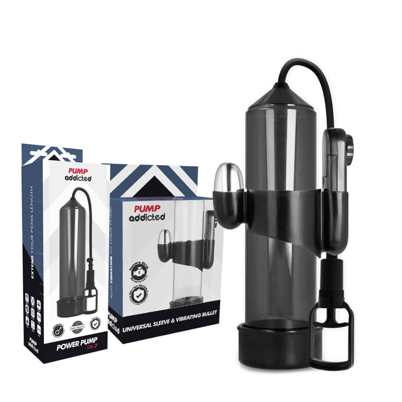 PUMP ADDICTED - RX7 BLACK ERECTION PUMP WITH VIBRATOR