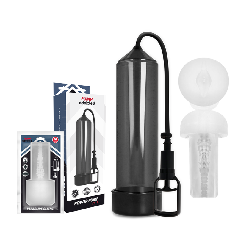 PUMP ADDICTED - RX7 BLACK ERECTION PUMP WITH MASTURBATOR