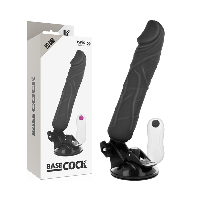 BASECOCK - VIBRADOR REALÍSTICO CONTROL REMOTO NATURAL 20 CM -O- 4 CM
