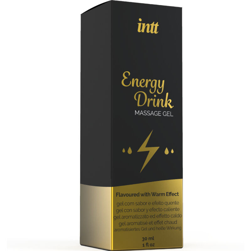 INTT MASSAGE & ORAL SEX - GEL DE MASAJE CON SABOR A BEBIDA ENERGÉTICA Y EFECTO CALOR