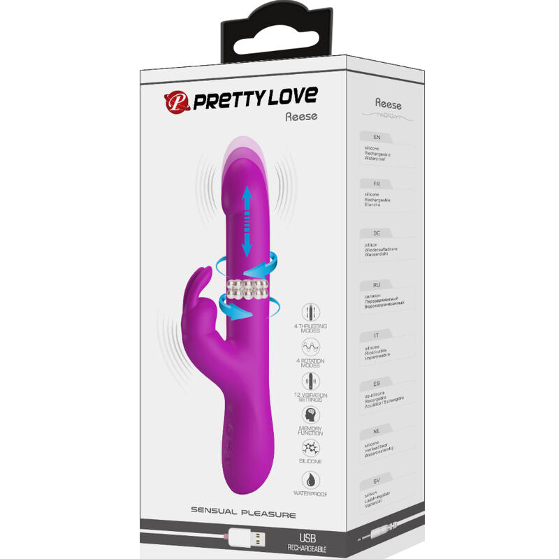 PRETTY LOVE - REESE ROTATING VIBRATOR PURPLE