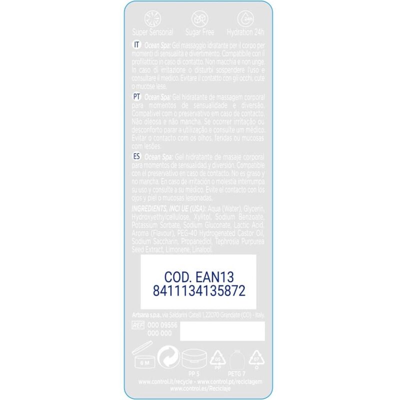 CONTROL - 2 IN 1 MASSAGE & PLEASURE MEDITERRANEAN SEA 200 ML