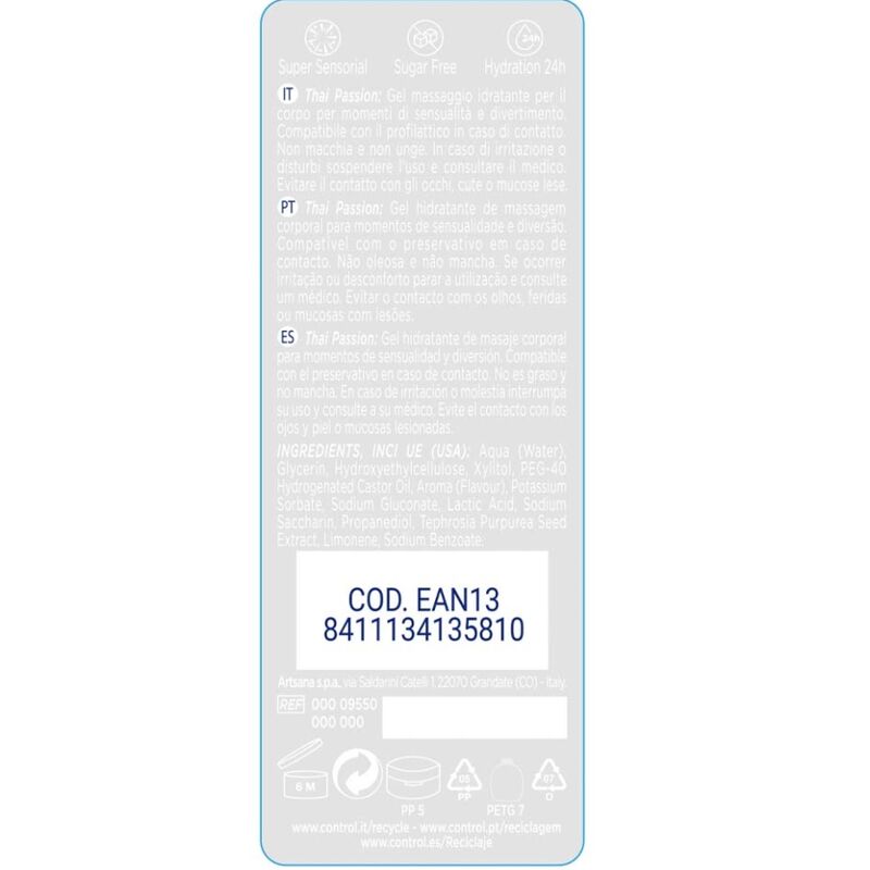 CONTROL - 2 EM 1 MASSAGEM & PRAZER PAIXÃO TAILANDESA 200 ML