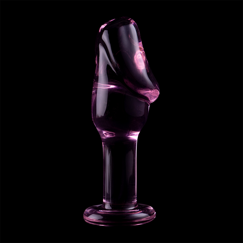 NEBULA SERIES BY IBIZA - MODEL 6 PINK GLASS PLUG 12.5 CM -OR- 4 CM