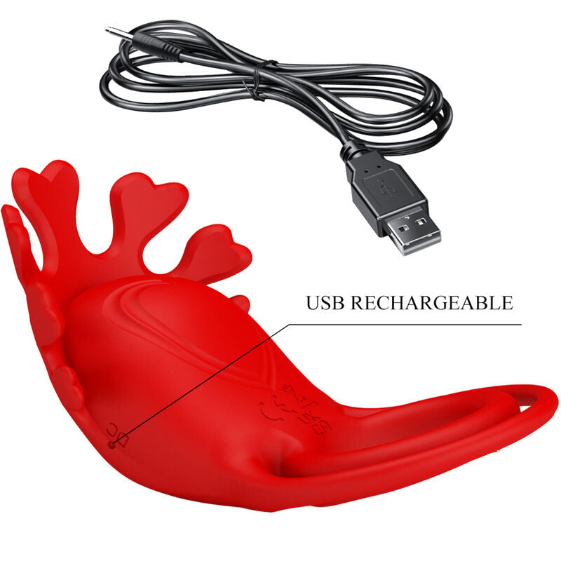 Pretty Love - Ruben Vibrador Ring 7 Vibrations Silicona Vermella