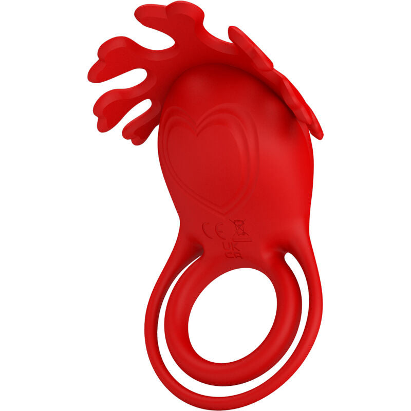 Pretty Love - Ruben Vibrador Ring 7 Vibrations Silicona Vermella