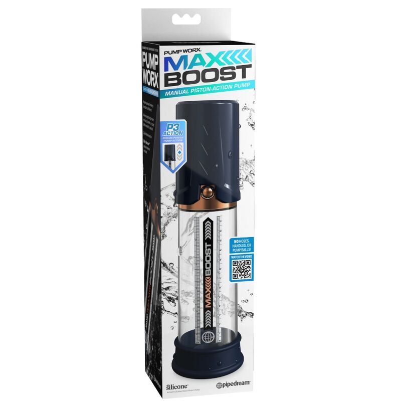 PUMP WORX - MAX BOOST BLUE ERECTION PUMP