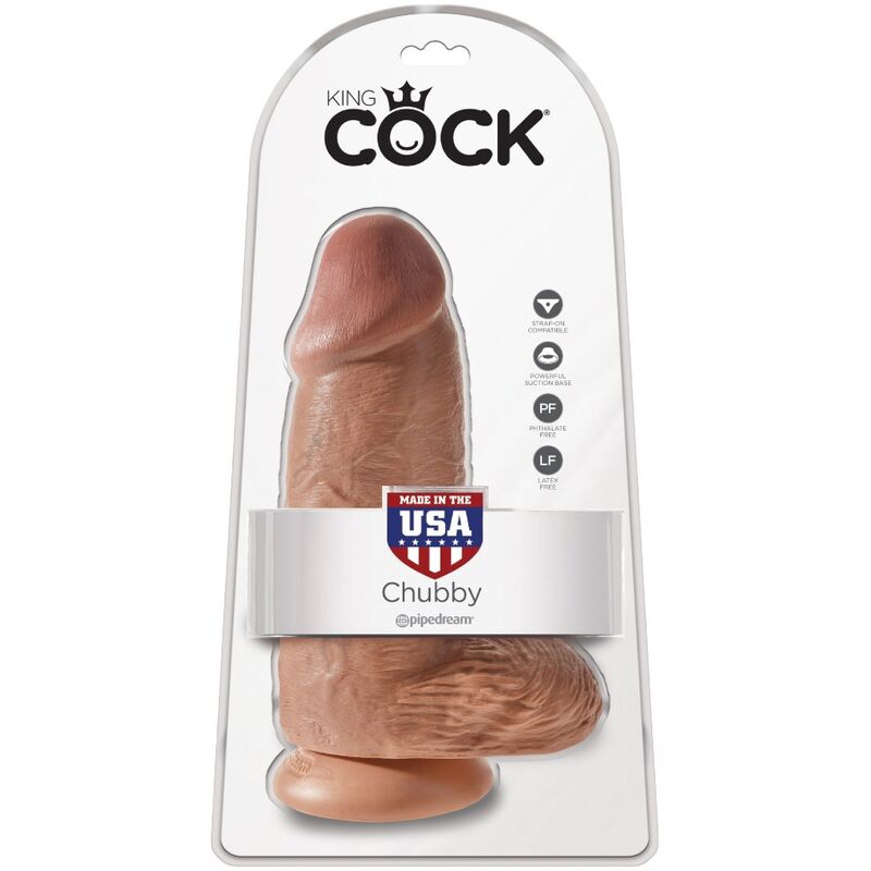 KING COCK - PÉNIS REALISTA CHUBBY 23 CM CARAMELO
