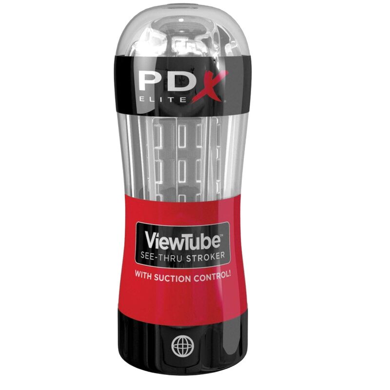 PDX Elite - Masturbator Stroker ViewTube Controle de ondas estimuladoras transparentes