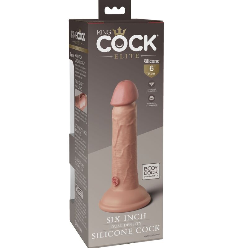 KING COCK - DILDO DE ELITE REALISTA EM SILICONE 15,2 CM