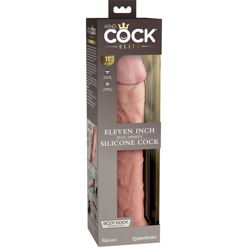 KING COCK - ÉLITE DILDO REALÍSTICO SILICONA 28 CM